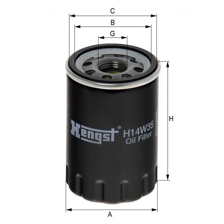 Hengst Oil Filter, H14W35 H14W35